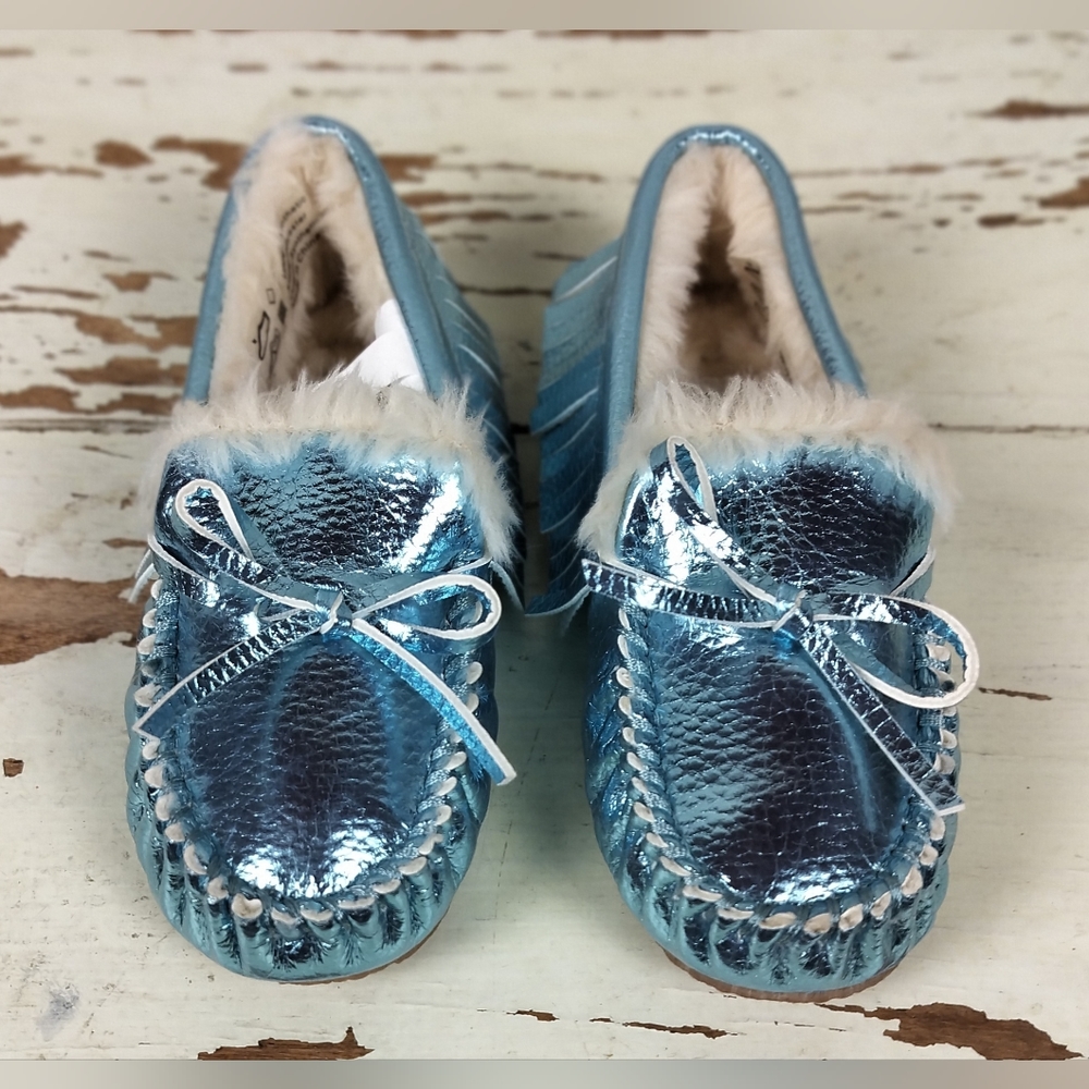 J. Crew Metallic Moccasins